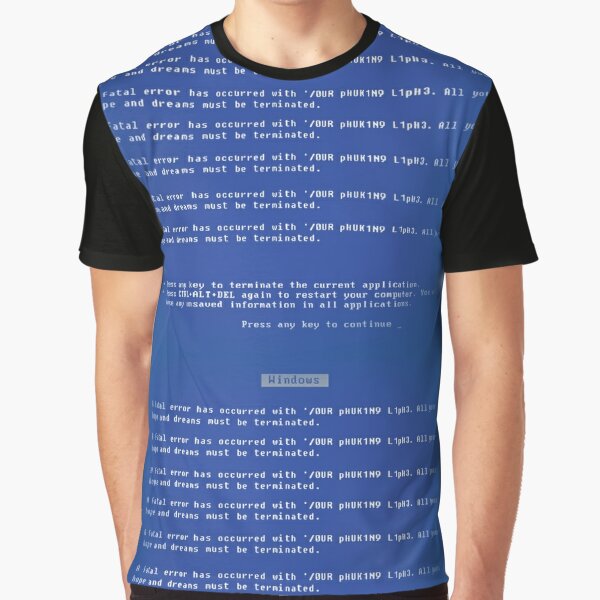 Blue Screen Death Redbubble Of | T-Shirts Sale for