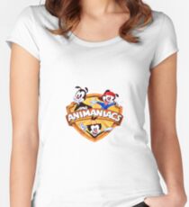 animaniacs-Logo Tailliertes Rundhals-Shirt