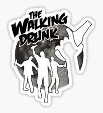 the walking drunk Sticker