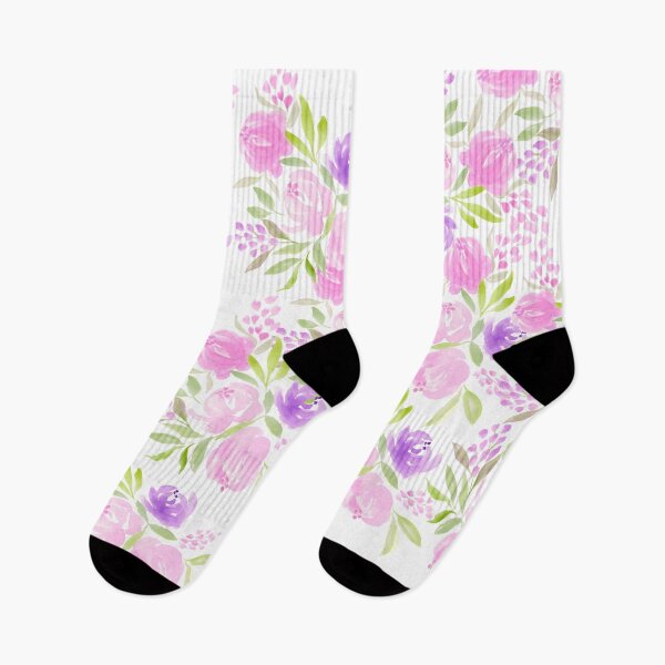 Item preview, Rosa púrpura peonías florales florales acuarela designed and sold by GirlyTrend.