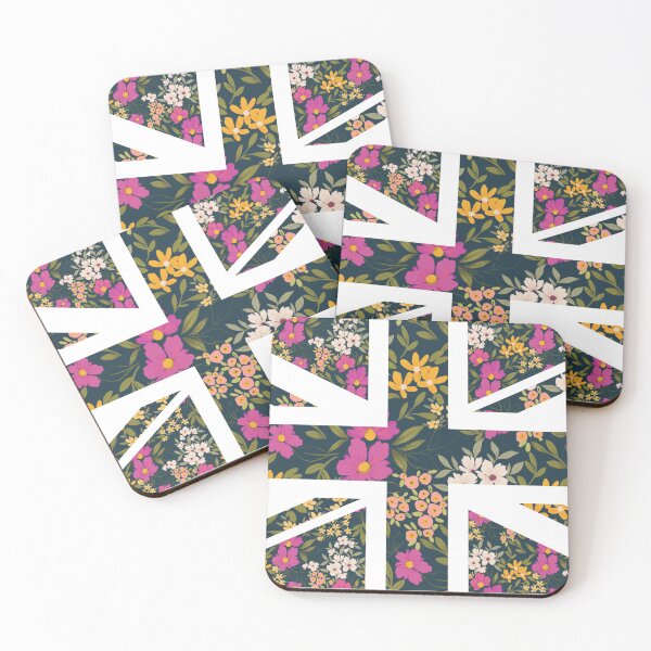 Aperçu de l'œuvre Union Jack à imprimé floral créée et vendue par Kova Rose.