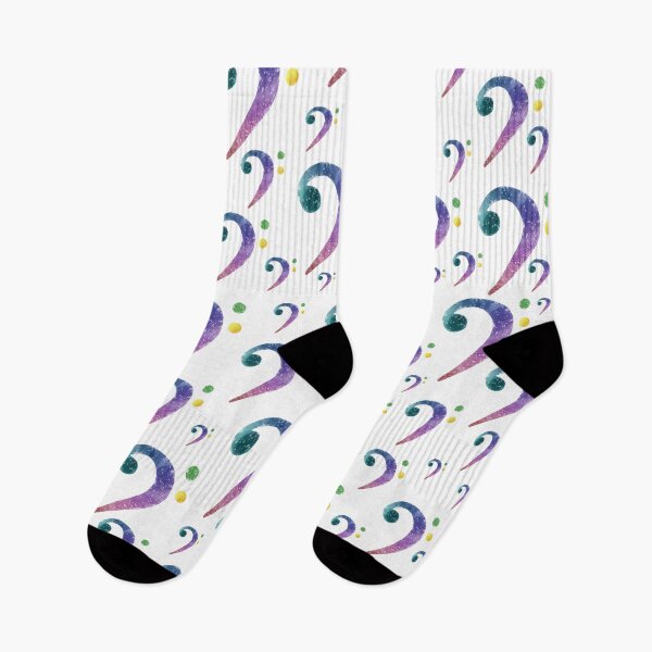 Item preview, Watercolor Music Bass Clef in Multi Color designed and sold by Tara Barnaba.