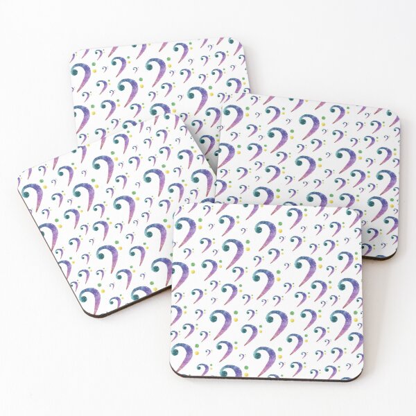 Item preview, Watercolor Music Bass Clef in Multi Color designed and sold by Tara Barnaba.