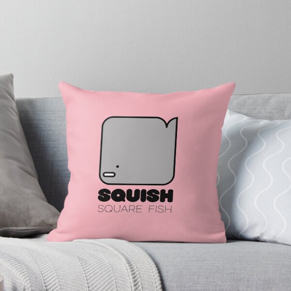 Item preview, Fun Fish Squish Square Fish Pink designed and sold by Quooki.