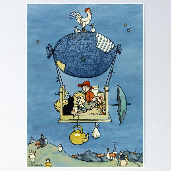 Aperçu de l'œuvre «Le dirigeable» par W Heath Robinson créée et vendue par PatricianneK.
