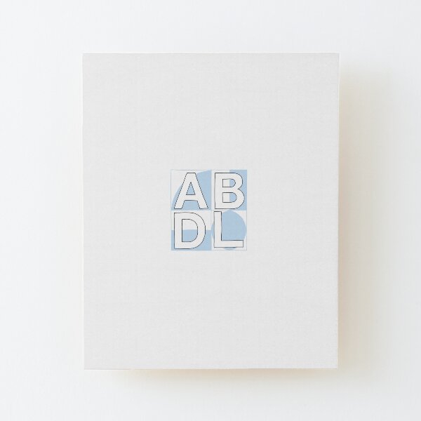 ABDL squares blue Wood Mounted Print