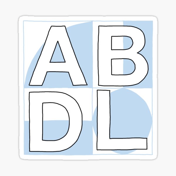 ABDL squares blue Sticker