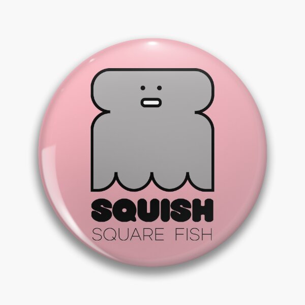 Item preview, Fun Fish Squish Square Fish Pink designed and sold by Quooki.