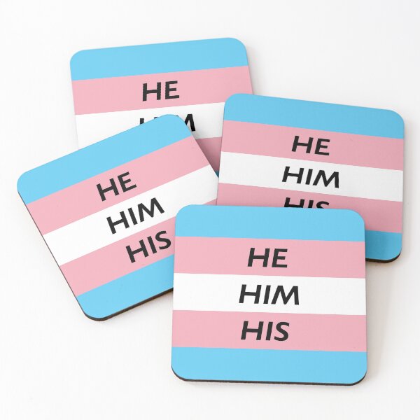 Item preview, HE HIM HIS Pronoun Trans Flag designed and sold by cjdesigns7.