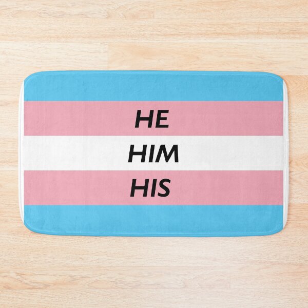 Item preview, HE HIM HIS Pronoun Trans Flag designed and sold by cjdesigns7.