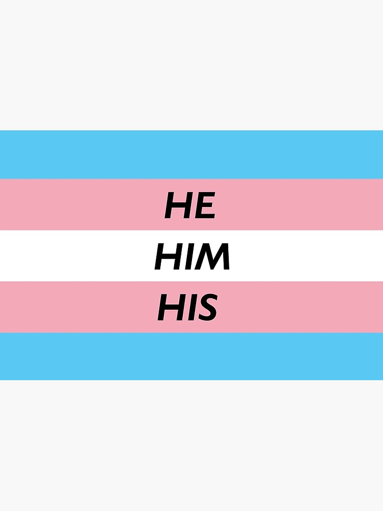 He Him His Pronoun Trans Flag Laptop Skin For Sale By Cjdesigns7 Redbubble