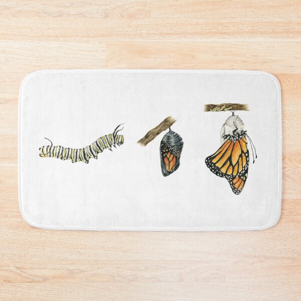 Item preview, Monarch Butterfly Life Cycle Stages Art, Cottagecore Decor, Monarch Butterfly Wall Decor Painting, Monarch Chrysalis Art designed and sold by Kaleigh Day.