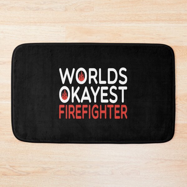 Item preview, worlds okayest Firefighter  /Firefighter Gift /Fire Fighter / Firefighting  Fireman Apparel Gift Wife Girlfriend - Funny Firefighter Gift watercolor style idea design designed and sold by Chamssou.