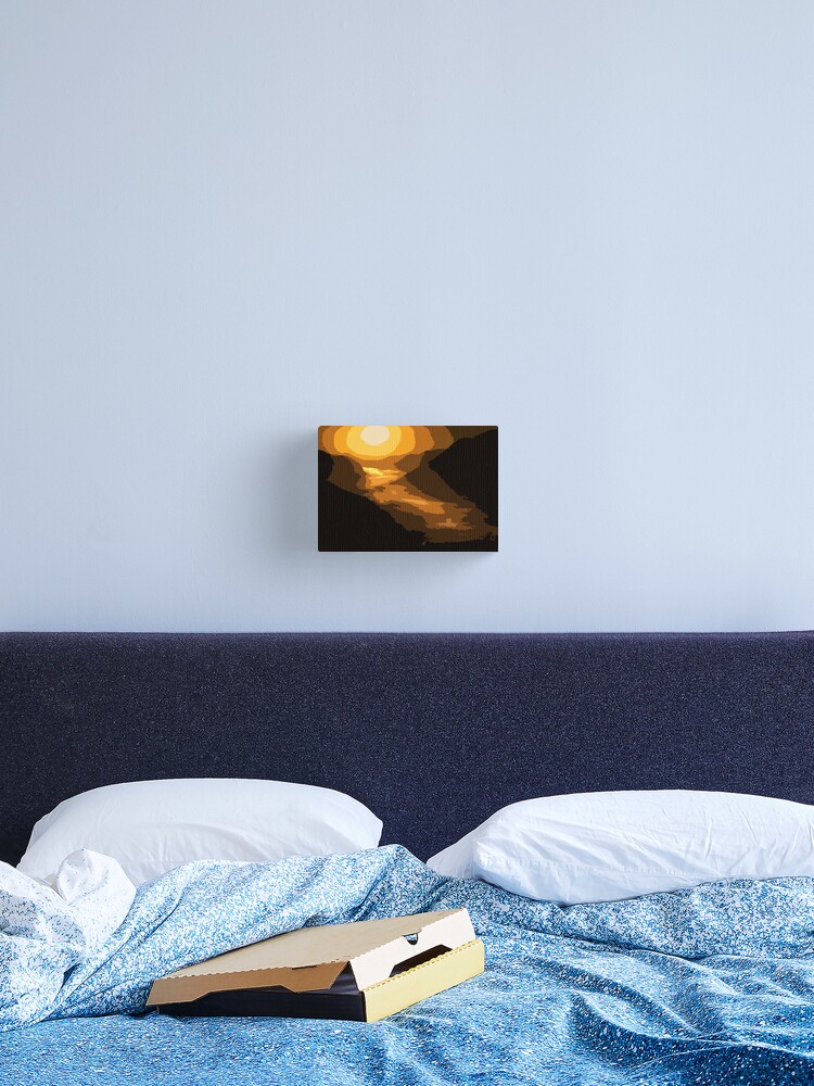 Thumbnail 2 of 3, Canvas Print, Abstract High Contrast Sunset designed and sold by AbstractIdeas.