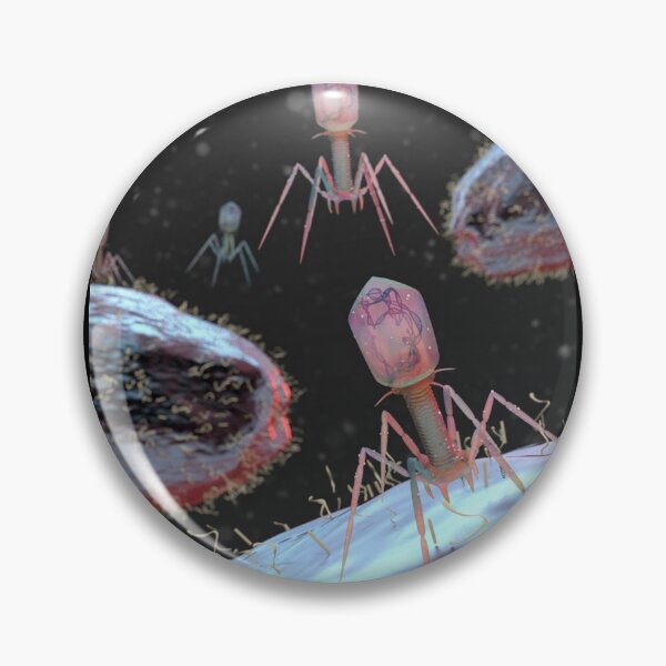 Item preview, ALIEN LIKE INVASION-BACTERIOPHAGES MICROSCOPE CONCEPTUAL IMAGE designed and sold by Hippiesole.