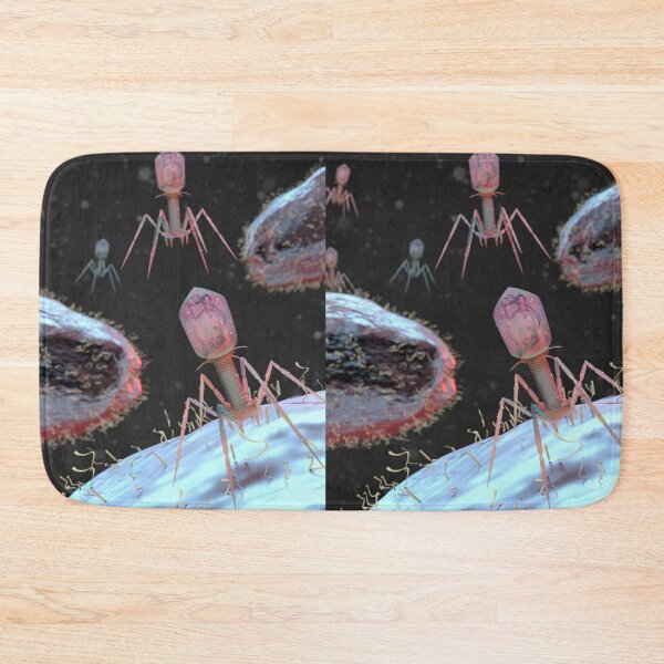 Item preview, ALIEN LIKE INVASION-BACTERIOPHAGES MICROSCOPE CONCEPTUAL IMAGE designed and sold by Hippiesole.