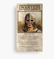 Wanted: The Gray Fox Canvas Print