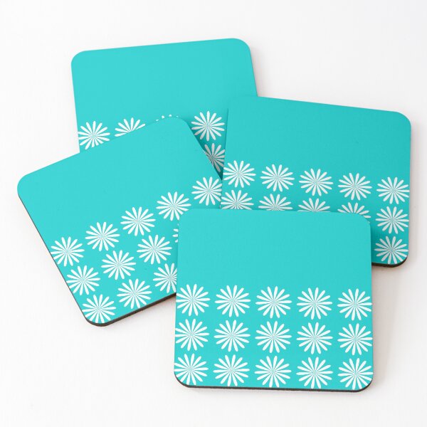 Item preview, Daisy Half Pattern in White and Robin’s Egg Blue designed and sold by kierkegaard.