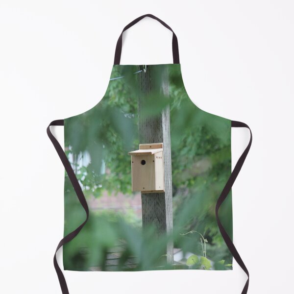 Item preview, Wooden bird house seen through trees designed and sold by stina-bee.