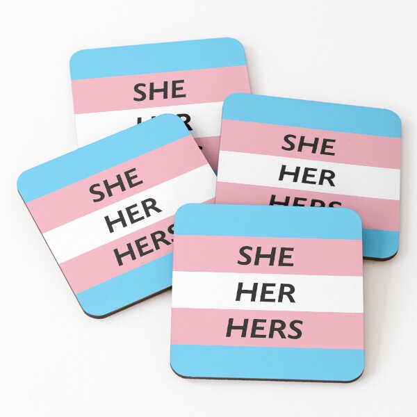Item preview, SHE HER HERS Pronoun Trans Flag designed and sold by cjdesigns7.