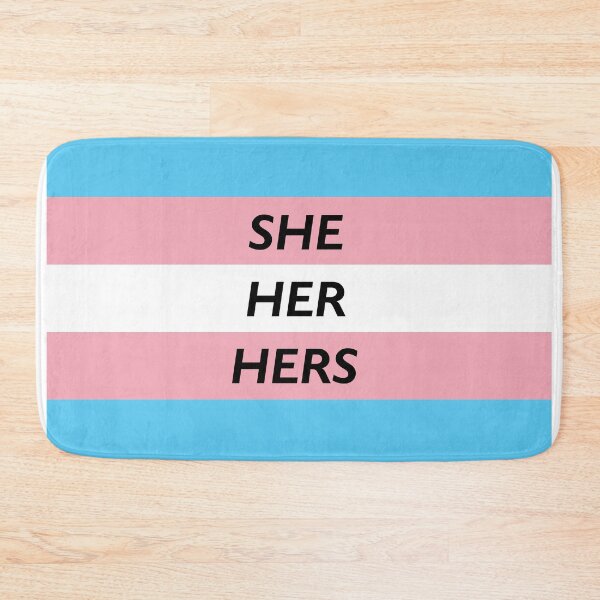 Item preview, SHE HER HERS Pronoun Trans Flag designed and sold by cjdesigns7.
