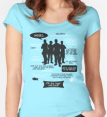 Stargate SG-1 - quotes (B/W design) Women's Fitted Scoop T-Shirt