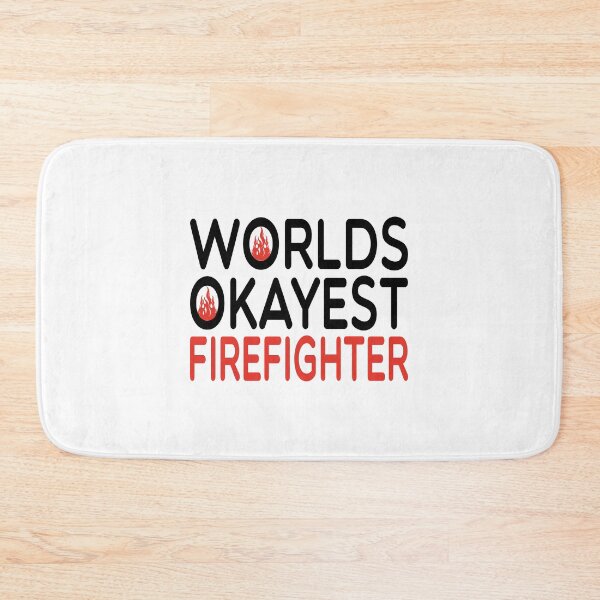 Item preview, worlds okayest Firefighter  /Firefighter Gift /Fire Fighter / Firefighting  Fireman Apparel Gift Wife Girlfriend - Funny Firefighter Gift watercolor style idea design designed and sold by Chamssou.