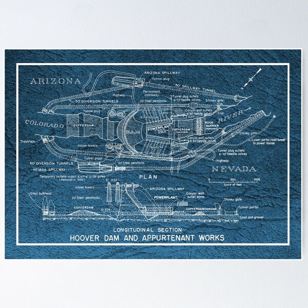 Item preview, Hoover Dam Blueprint 1935 designed and sold by BritishYank.