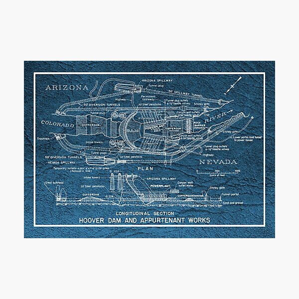 Item preview, Hoover Dam Blueprint 1935 designed and sold by BritishYank.
