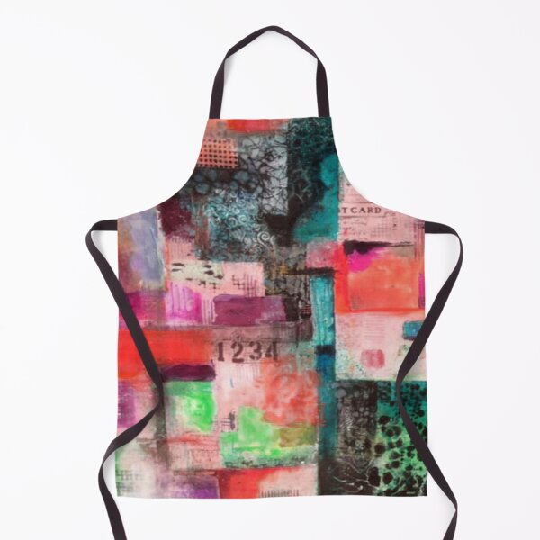 Item preview, Looking for my Postcard, Original abstract art, Mixed media collage painting, Graphic Design Art designed and sold by dianecita.