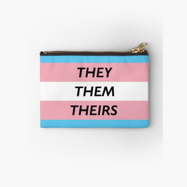 Item preview, THEY THEM THEIRS Pronoun Trans Flag designed and sold by cjdesigns7.