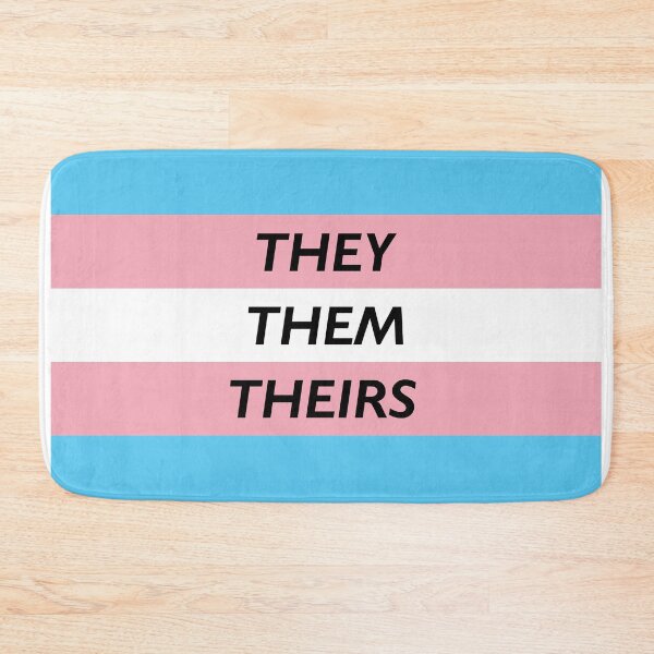 Item preview, THEY THEM THEIRS Pronoun Trans Flag designed and sold by cjdesigns7.