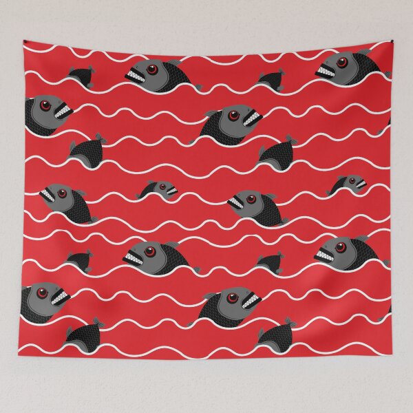 Item preview, Piranha pattern designed and sold by ewoio.
