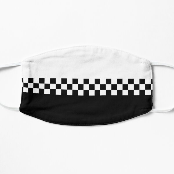 Two Tone Mod Ska 60s Retro Black & White Flat Mask