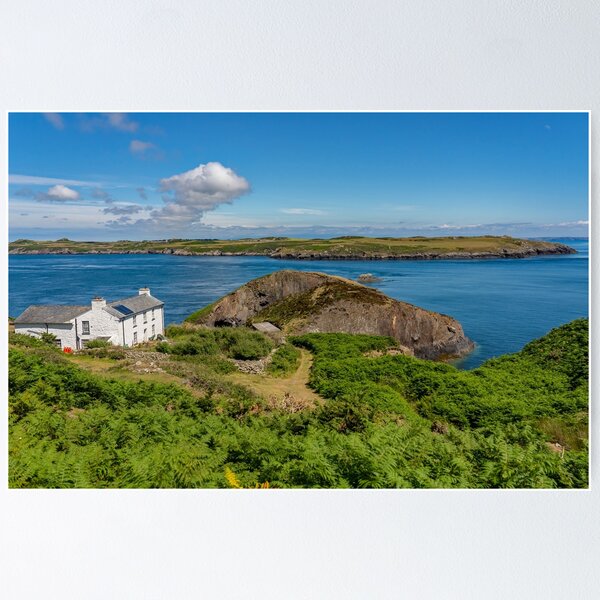 Item preview, A view towards the white farmhouse on RSPB Ramsey Island, Pembrokeshire designed and sold by yackers1.