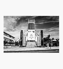 Liverpool Metropolitan Cathedral Black And White Photographic Print
