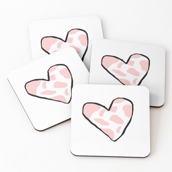 Item preview, Strawberry cow print heart sticker designed and sold by Ellamcf22.