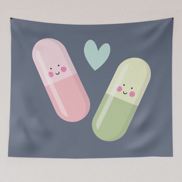 Item preview, Cute pills pink and green designed and sold by Eenig.