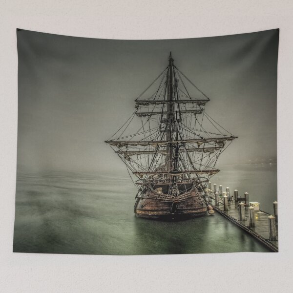 Item preview, "Out of the Mist"   Spanish Galleon floating in the Fog designed and sold by Steven Kight.
