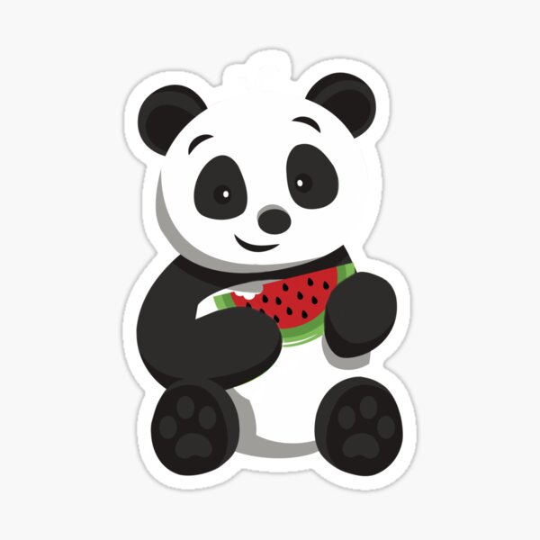 Cute Panda Eating Watermelon Graphic by neves.graphic777 · Creative Fabrica