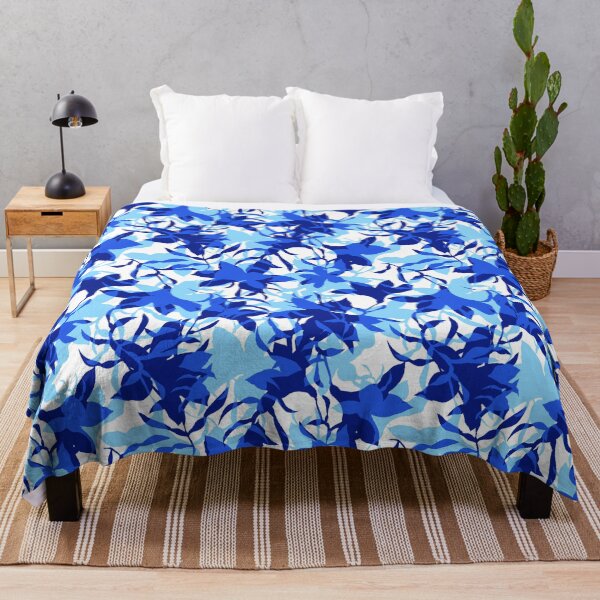Item preview, Flowers Floral Blue Vibrant Pattern designed and sold by mythandframe.