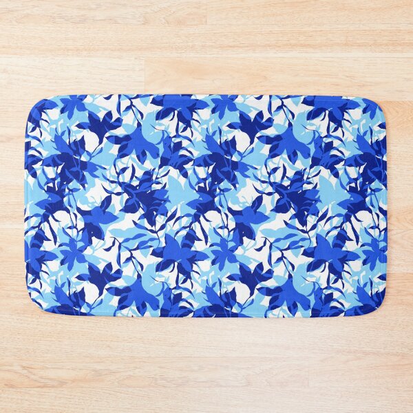 Item preview, Flowers Floral Blue Vibrant Pattern designed and sold by mythandframe.