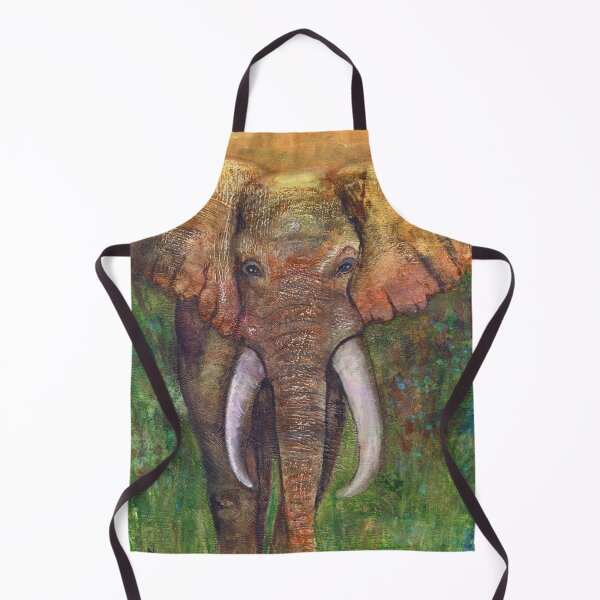 Item preview, Yellow Elephant, African Animal Original Art, Contemporary Art, Elephant Mixed Media Artwork designed and sold by dianecita.
