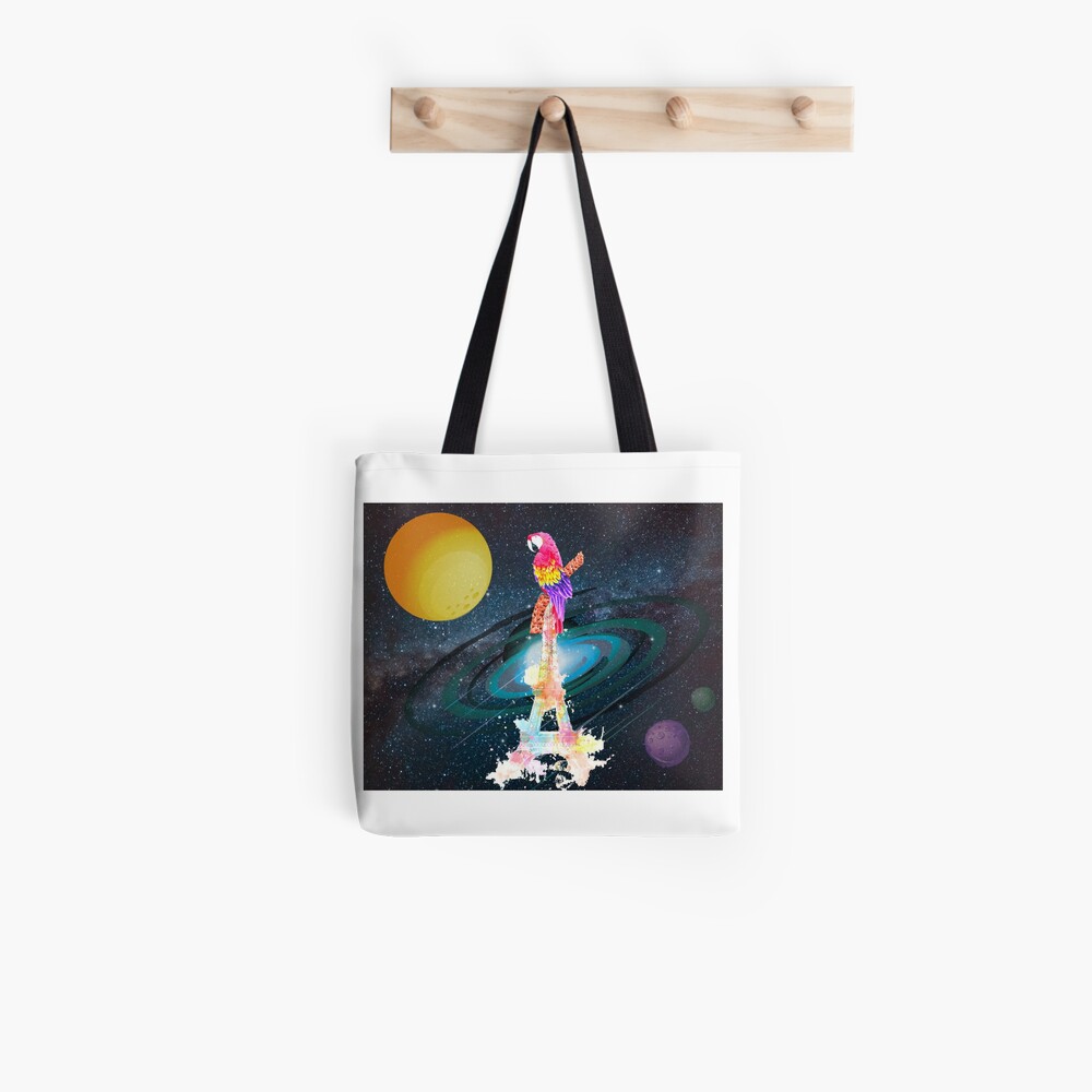 Paris Space Bird Tote Bag