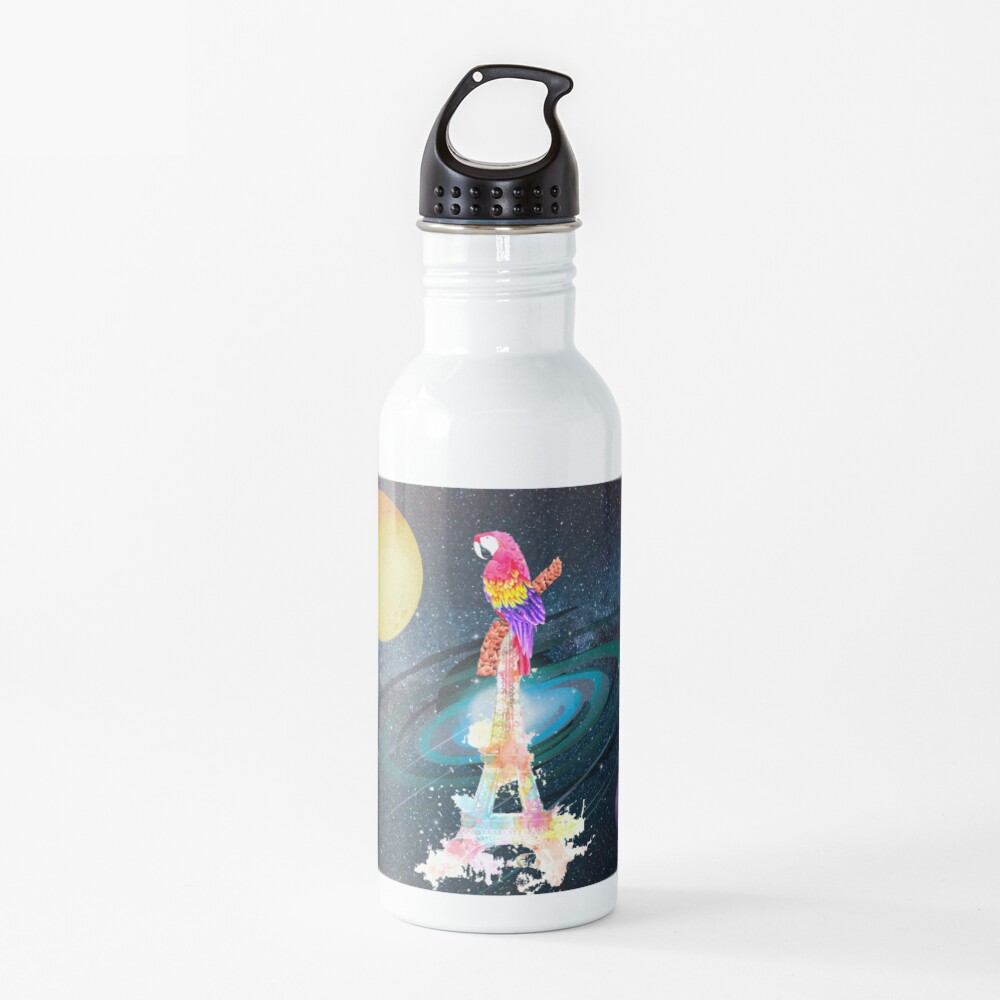 Paris Space Bird Water Bottle