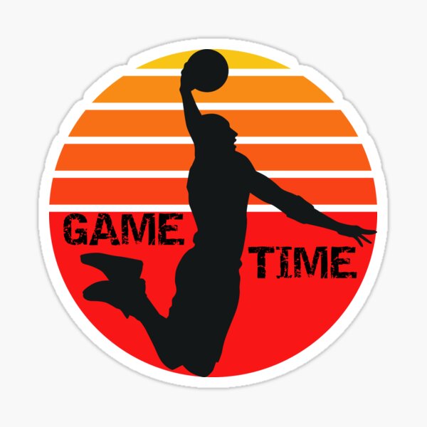 Basketball, Game Time Basketball, Basketball Gift Sticker