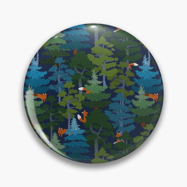 Item preview, Coniferous forest with red foxes designed and sold by Galo4ka555.