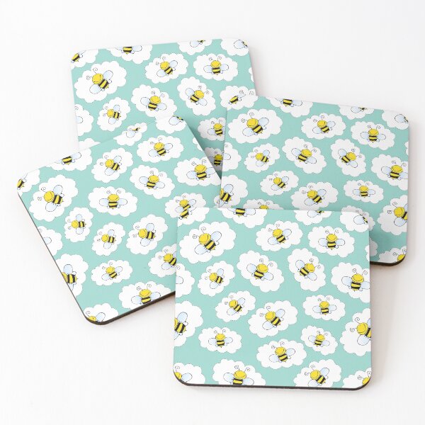 Item preview, Bees on Honeycomb Mask designed and sold by graphicmeyou.