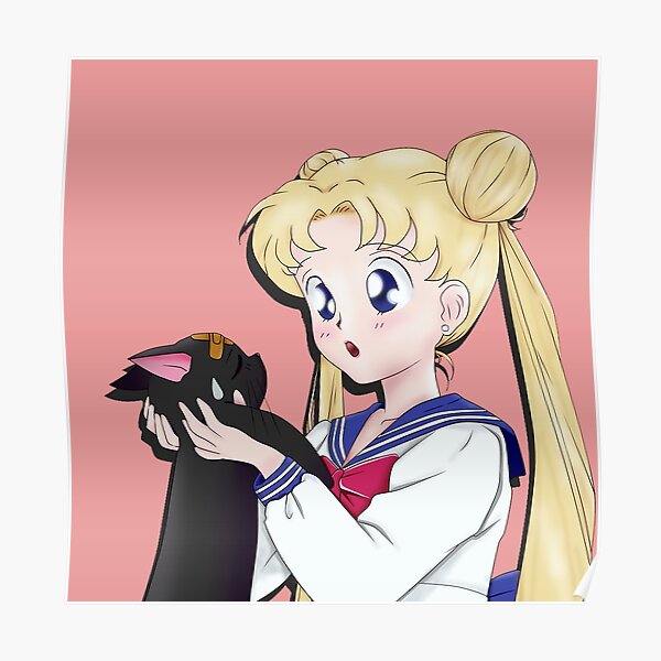 Sailor Moon Luna Posters Redbubble