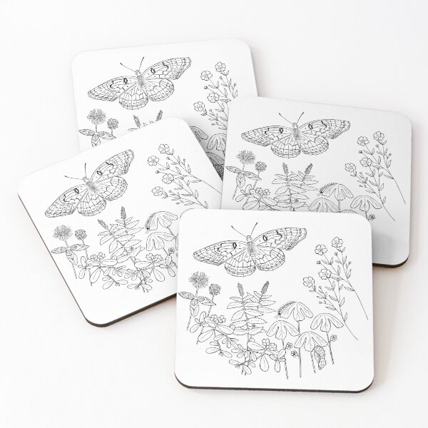 Item preview, Variegated Fritillary Butterfly Lineart designed and sold by Jennifer Ruch.